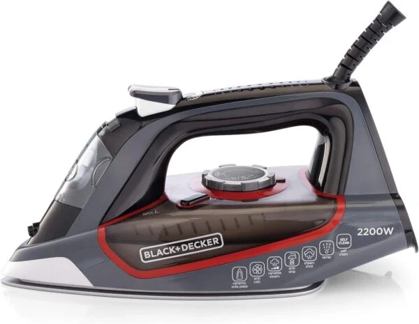 مكواة بخار بلاك + ديكر، 2200 وات، متعددة الألوان- X2050-B5