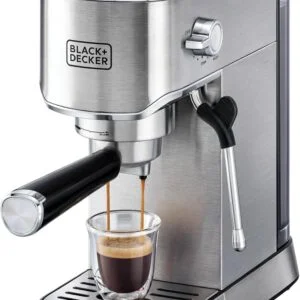 ماكينة بلاك اند ديكر لتحضير قهوة اسبريسو ، للكابتشينو ولاتيه ماكياتو، وصانع رغوة الحليب، 1450 واط ، موديل ECM150-B5