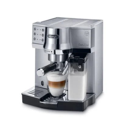 ماكينة القهوة الاسبريسو ديلونجي 1450 وات 15 بار، فضي – EC850.M