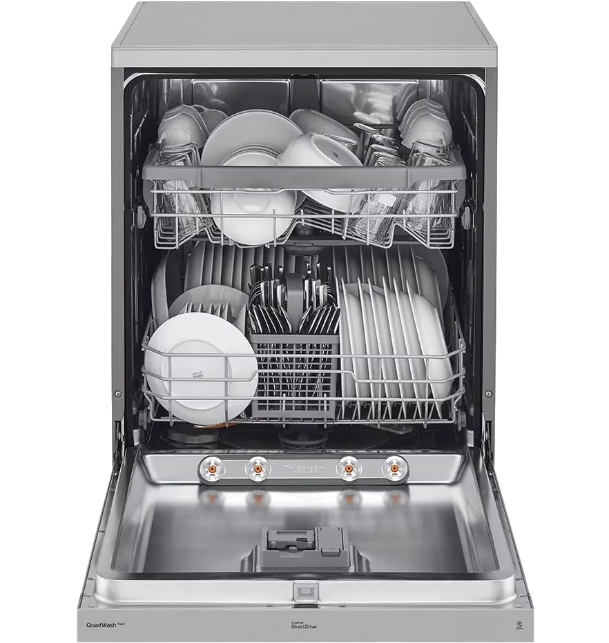 DFC532FPE-غسالة أطباق إل جي 14 فرد 10 برامج غسيل رباعى بالبخار سيلفر انفرتر - الصورة 5