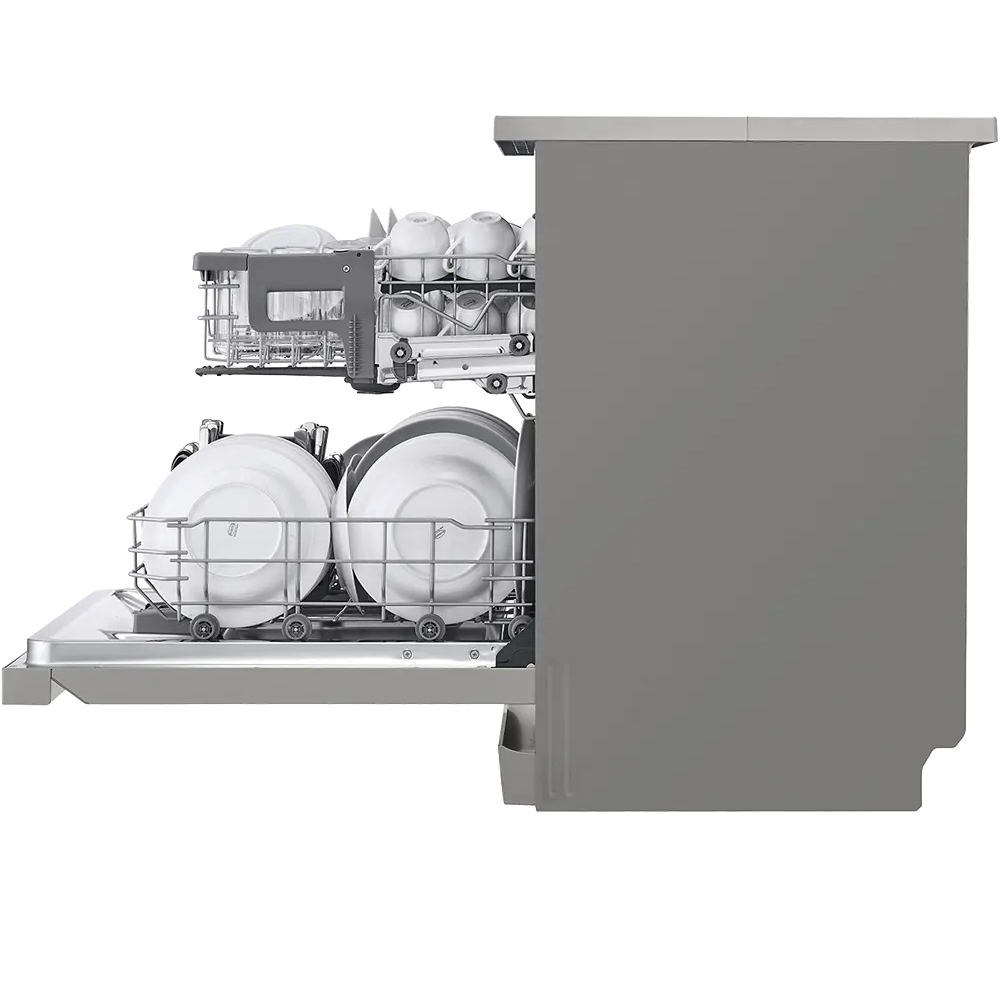 DFC532FPE-غسالة أطباق إل جي 14 فرد 10 برامج غسيل رباعى بالبخار سيلفر انفرتر - الصورة 6
