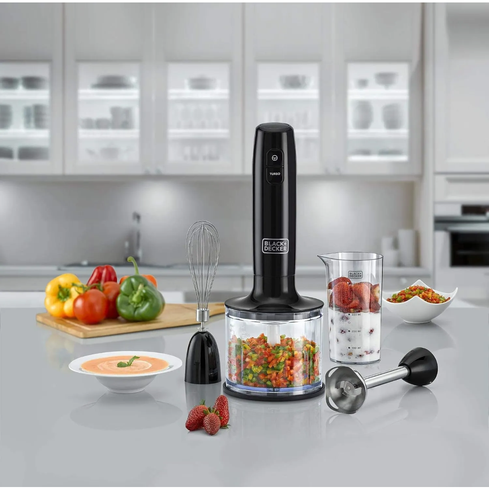 هاندبلندر 3 في 1 من بلاك اند ديكر 600 وات مع قطاعة - الصورة 2