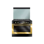 بريميم بوتاجاز غاز 5 شعلة 60*90 بمروحة امان كامل لون اسود PRM6090EB