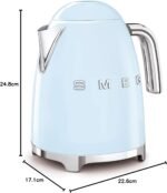 كاتيل كهربائي سميج لبني – 1.7 لتر – 2400 وات – SMEG – KLF03PBEU - Image 3