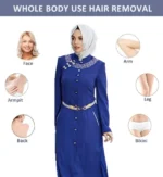جهاز إزالة الشعر بالليزر T14_pink ملاي للنساء والرجال من ايميني 500000ومضة دائمة بدون الم مع تبريد ثلجي - Image 5