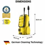 ماكينة غسيل بالضغط العالي كاشر K 2 Compact، بقوة 1400 وات، اصفر واسود - 1.673-121.0 - Image 2