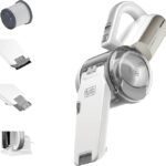 مكنسة كهربائية محمولة بسعة 440 مل - 14.4 فولت وفوهة قابلة للدوران حتى 200 درجة للوصول الى المساحات الضيقة من اي زاوية بلاك + ديكر PV1420L-B5 أبيض