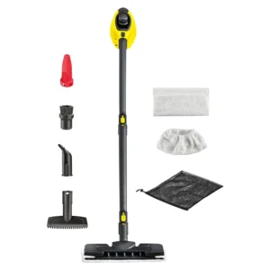 مكنسة كهربائية بالبخار كارتشر SC 1 بريميوم – جهاز يدوي وممسحة بخار في آن واحد لتنظيف شامل بدون كيماويات