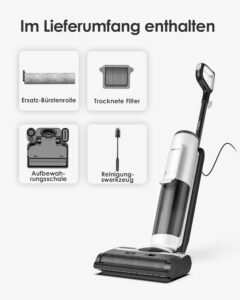 تينيكو منظف بالبخار S5 للارضيات الصلبة مع شاشة رقمية وعمر بطارية طويل، مثالي للاوساخ العنيدة، تنظيف بدون مواد كيميائية