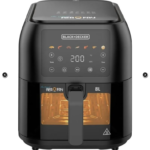 بلاك اند ديكر قلاية هوائية سعة 8 لتر 1700 وات تحكم رقمي باللمس 7 وظائف SAF80W