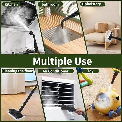 منظف بخار محمول 15 في 1 1200 واط - ضغط بخار درجة حرارة 120 درجة مئوية - بخار قوي للتنظيف العميق والتعقيم-DX2911 - الصورة 2