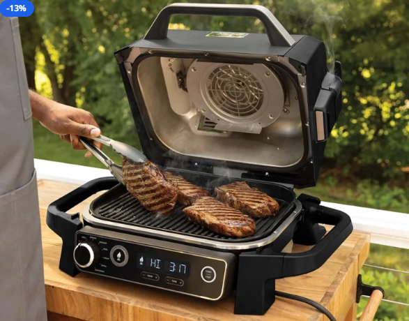 شواية كهربائية للشواء والتدخين من نينجا وودفاير – 7 في 1 – رمادي – 2400 واط – OG701 - الصورة 2