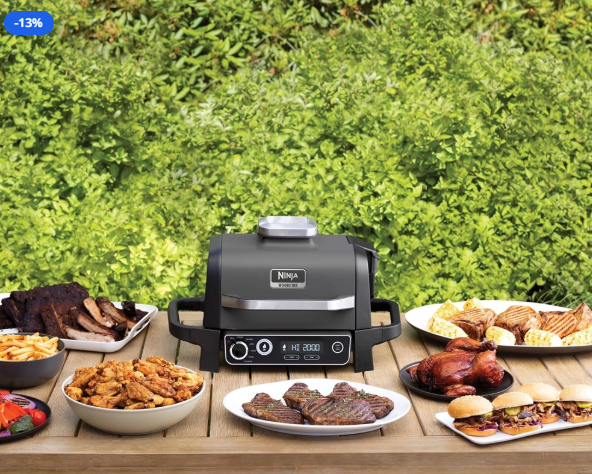 شواية كهربائية للشواء والتدخين من نينجا وودفاير – 7 في 1 – رمادي – 2400 واط – OG701 - الصورة 4