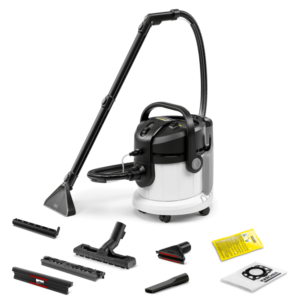 مكنسة 3×1 (غسيل + شفط رطب + شفط جاف) من كارشر – قدرة 1000 واط – 4 لتر – أبيض – SE4+