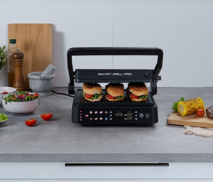 شواية كهربائية ذكية برو من أرشيا – 2000 واط – تحكم حراري مستقل 180° – أسود – SG278-3418 - الصورة 2