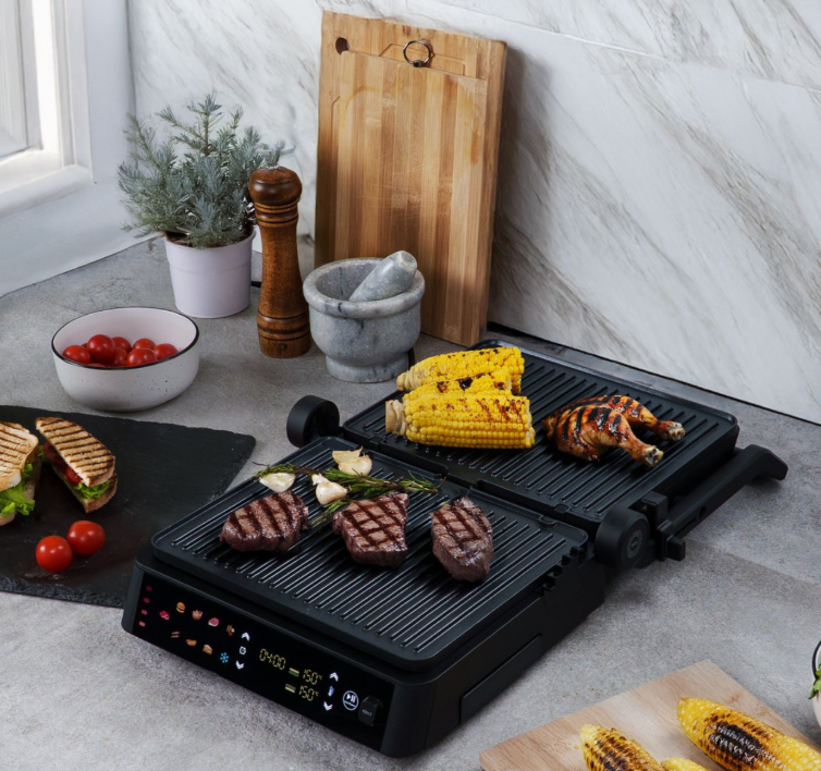 شواية كهربائية ذكية برو من أرشيا – 2000 واط – تحكم حراري مستقل 180° – أسود – SG278-3418 - الصورة 3