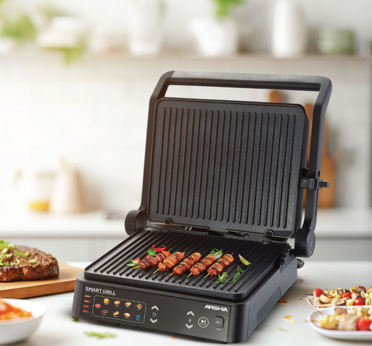 شواية كهربائية ذكية برو من أرشيا – 2000 واط – تحكم حراري مستقل 180° – أسود – SG278-3418 - الصورة 5