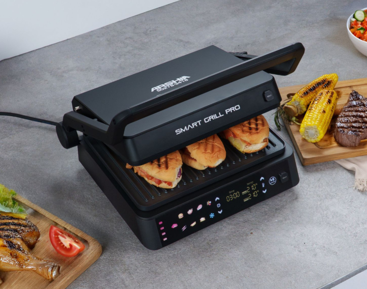 شواية كهربائية ذكية برو من أرشيا – 2000 واط – تحكم حراري مستقل 180° – أسود – SG278-3418 - الصورة 4