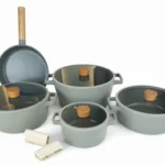 طقم حلل 11 قطعة مضلع XL – رصاصى – Neoflam