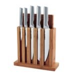 ⁦Arshia 7-piece Knife Set with Acacia Stand and Chopping Board – 3659⁩ - الصورة ⁦2⁩