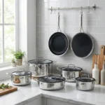 Arshia 12-piece Hybrid Stainless Steel Non-Stick Cookware Set – 3733 - الصورة 4